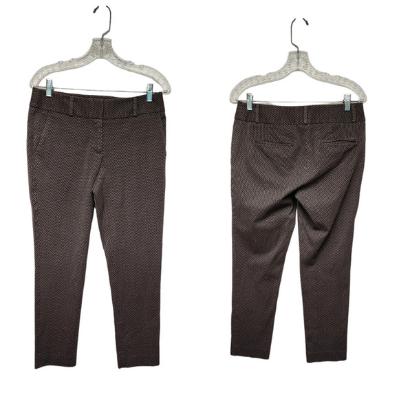 Ann Taylor Loft Julie Skinny Dotted Multicolor Brown Pants Size 4 - Picture 1 of 5